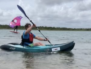 Person kayacking
